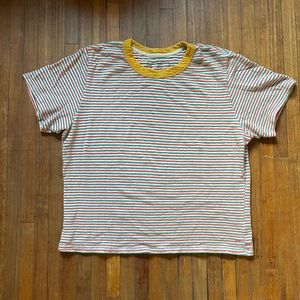 Big Bud Press rainbow striped tee
